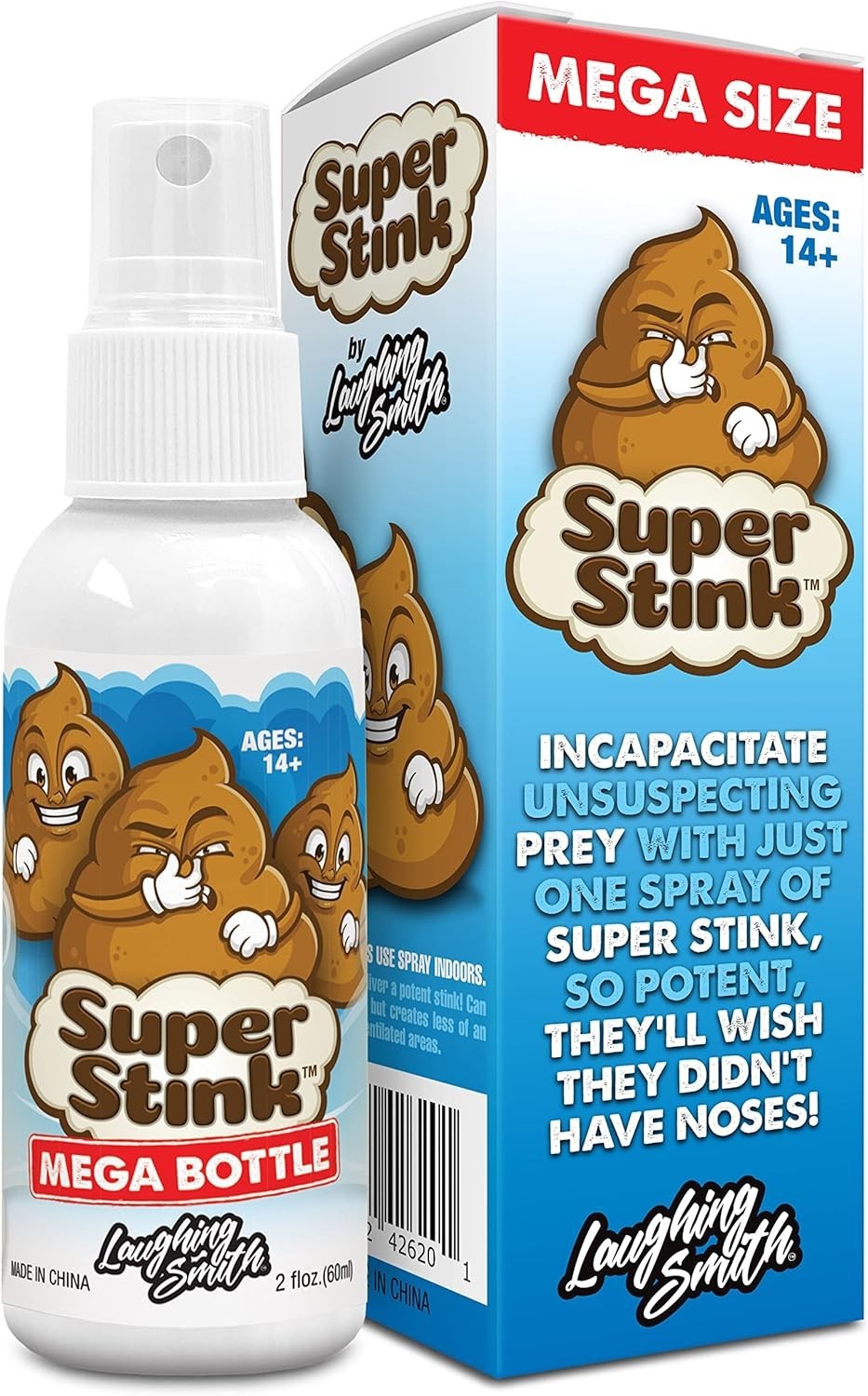 SUPER STINK Mega Size 60ml – Fart Spray – ‘Insanely Strong’ Extra Potent Stin…