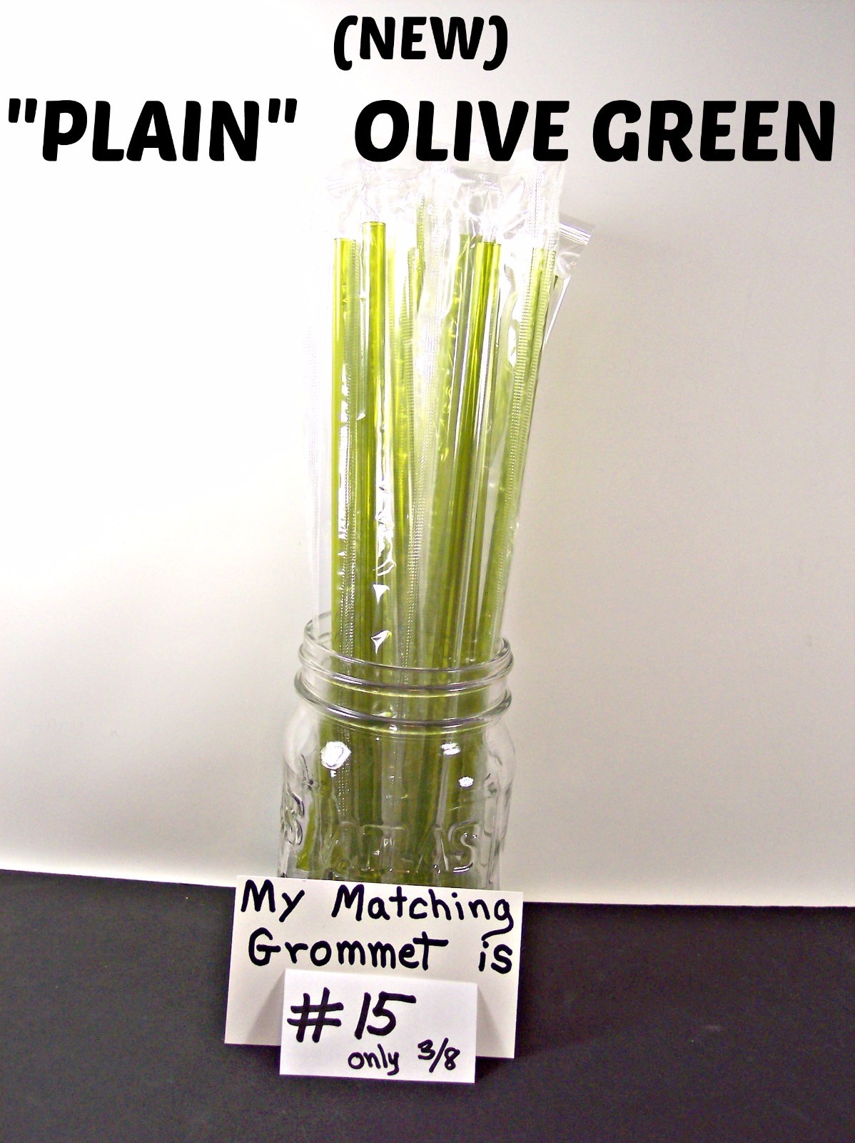 PLAIN ACRYLIC STRAWS, Solid Colors, Individually Wrapped, Reusable