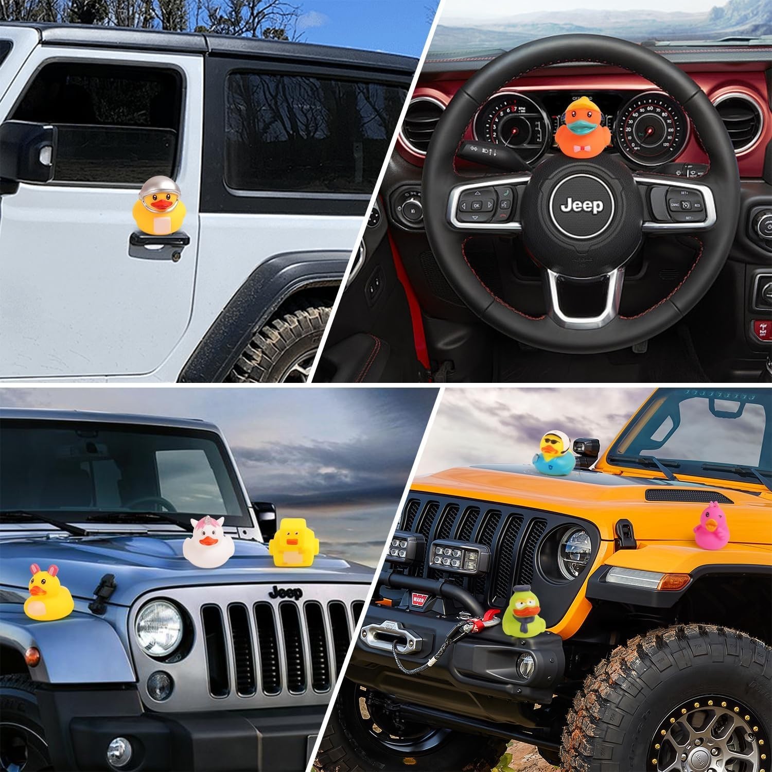 Rubber Ducks in Bulk,Assortment Duckies for Jeep Ducking Floater Duck Bath Toys