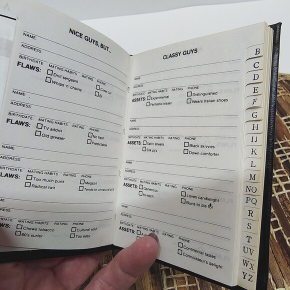 Chippendales Little Black Book 1982 Novelty Adult Humor Gag Gift Address Book