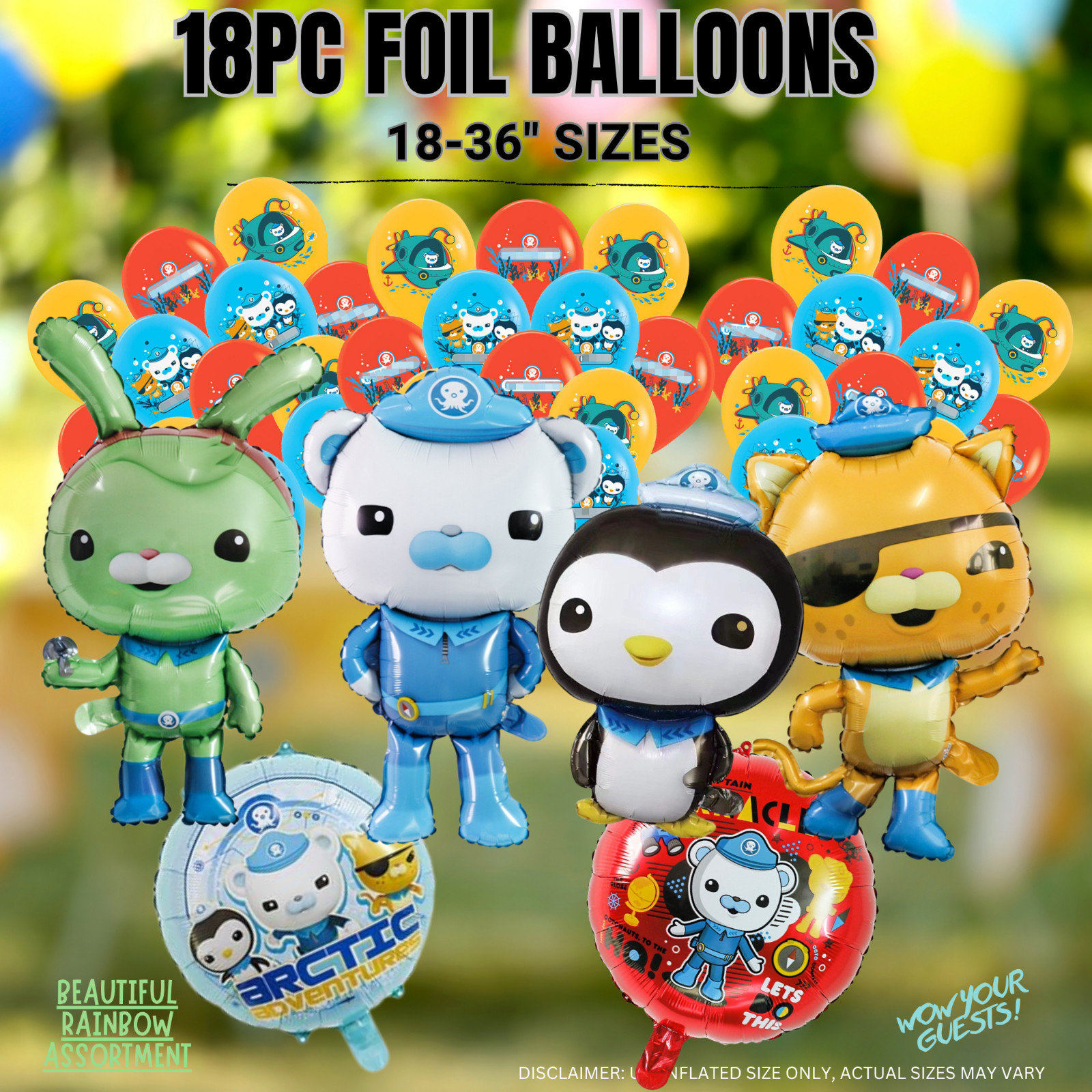 OCTONAUTS BIRTHDAY PARTY CUPCAKE TOPPER BALLOON CAKE party decoration theme idea