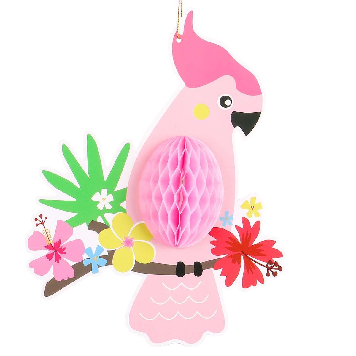 6pcs Tropical Bird Hanging Decoration Parrot Paper Hawaiian Party Bar Wall Decor