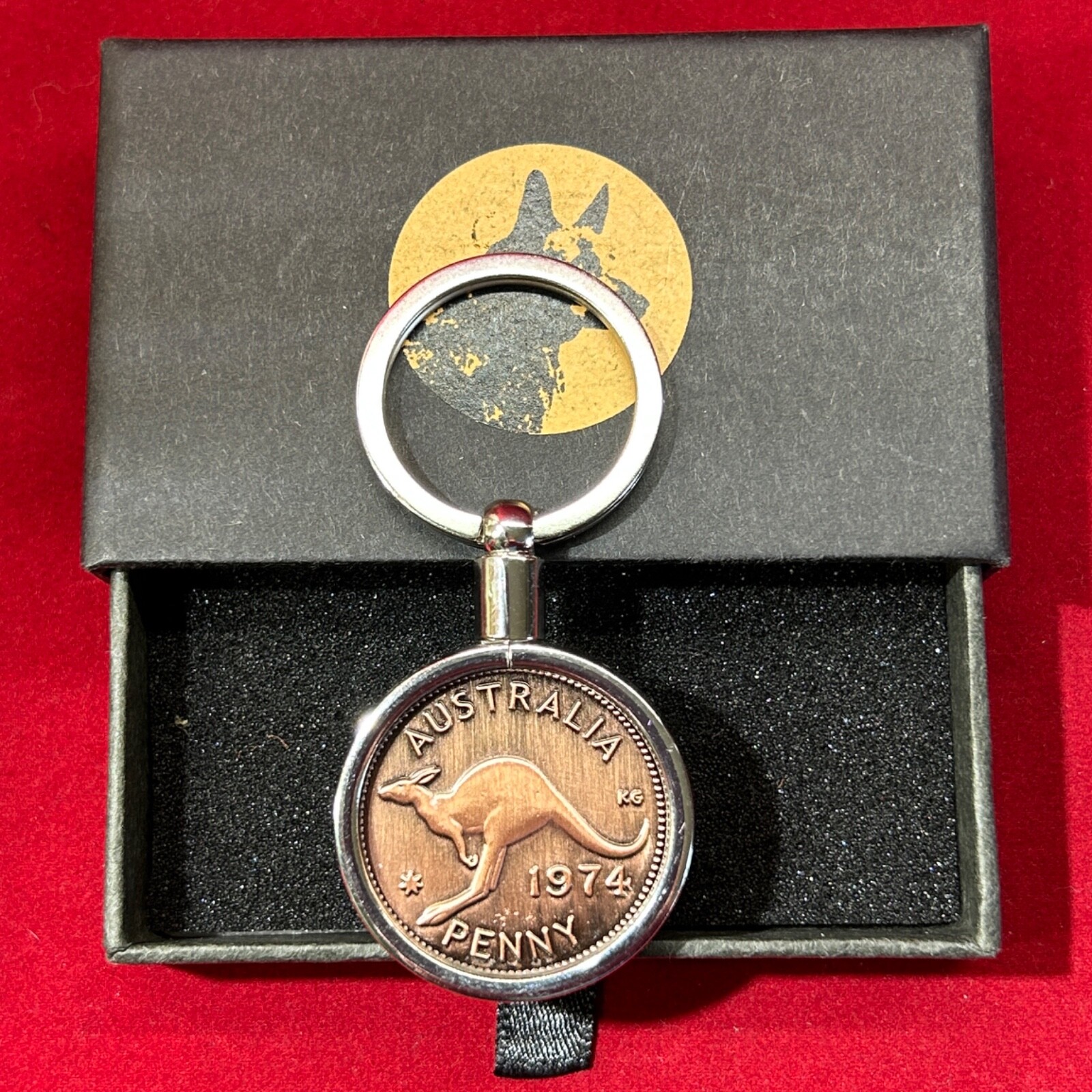 50th Wedding Anniversary Gift Present 1974 Australian Penny Keyring Key ring