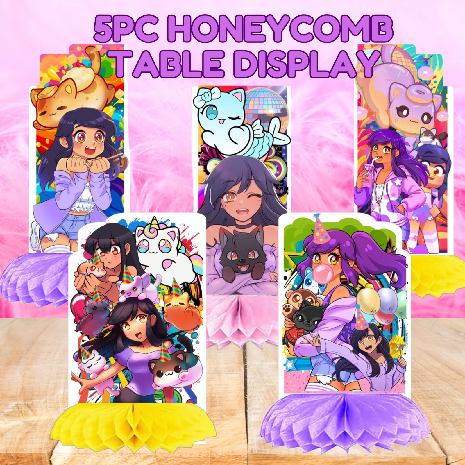 Aphmau TABLEWAR birthday party supplies favor centerpiece decoration event theme