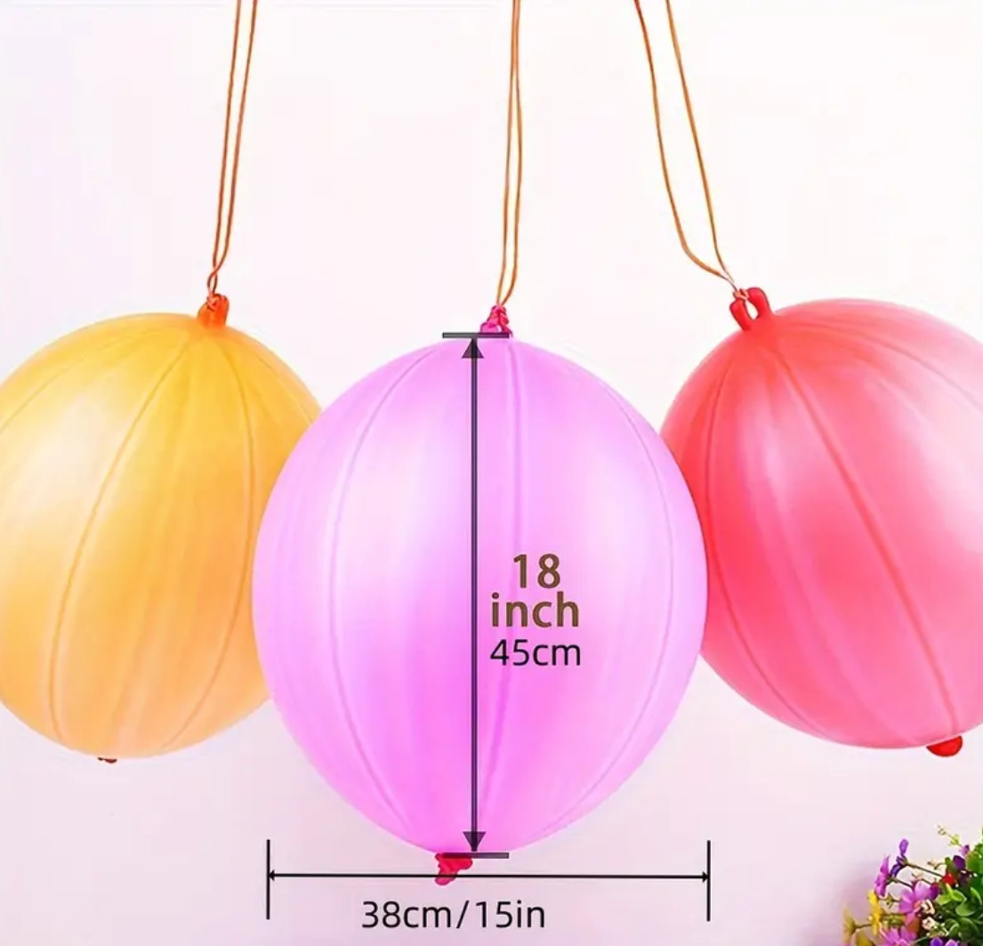 50 pcs Punch Balloons Balls Party Gift Favor Bag Kids Games Birthday Balloon 18″