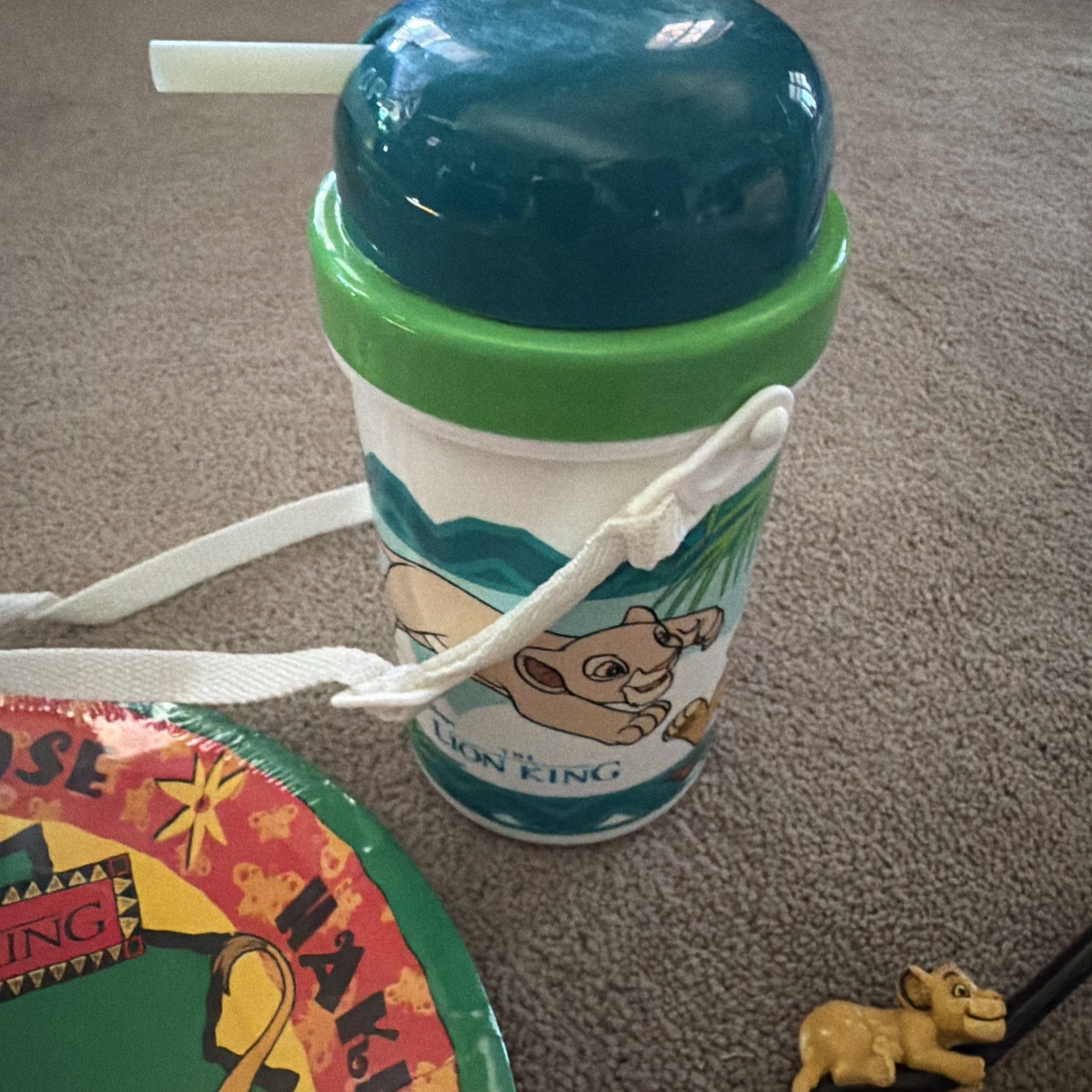 Vtg. Disney Lion King party plates napkins Flatware Sippy Cup Straw New In Pkg.