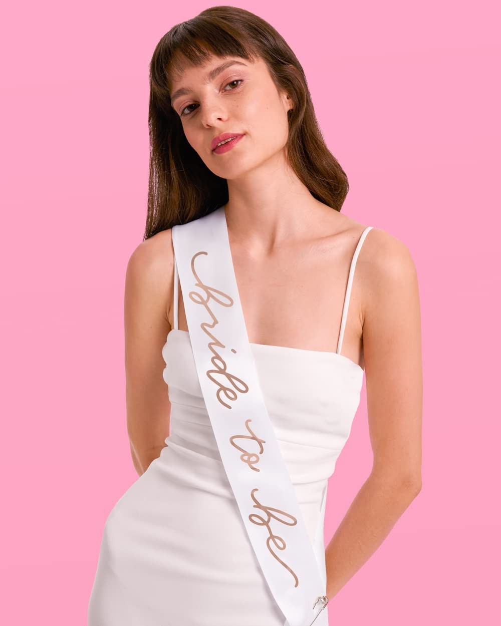 , Bride to Be Sash | Bachelorette Party Decorations White + Rose Gold, Bridal…