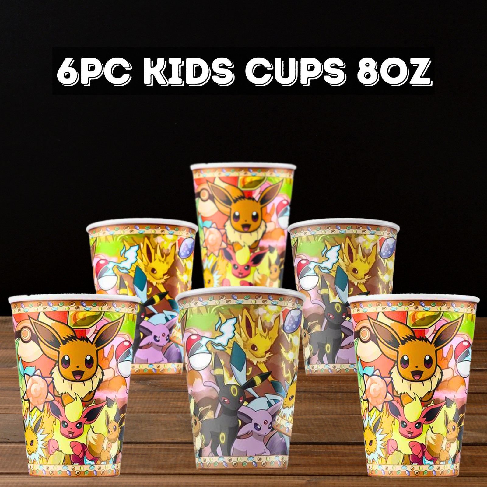 POKEMON PARTY SUPPLIES BIRTHDAY DECORATION BALLOON TABLEWARE SWIRL PLATE CUP