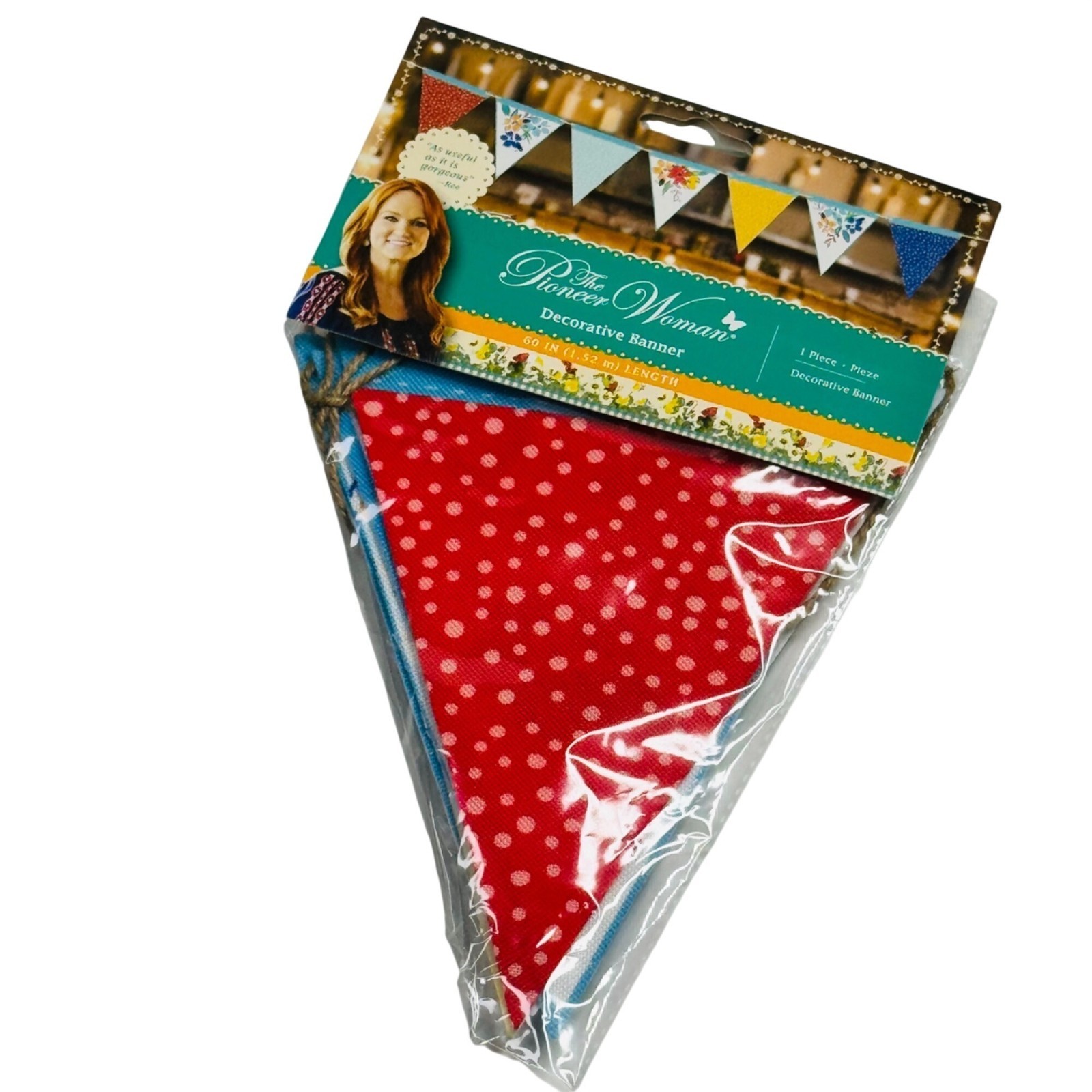 The Pioneer Woman Birthday or All Occasion Floral Dots 60in Decorative Banner