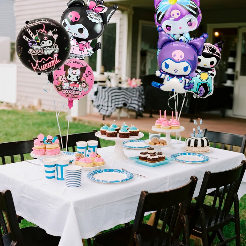 10 Pcs Kuromi Party Decorations Balloons Kuromi Character Foil Balloons for Kids