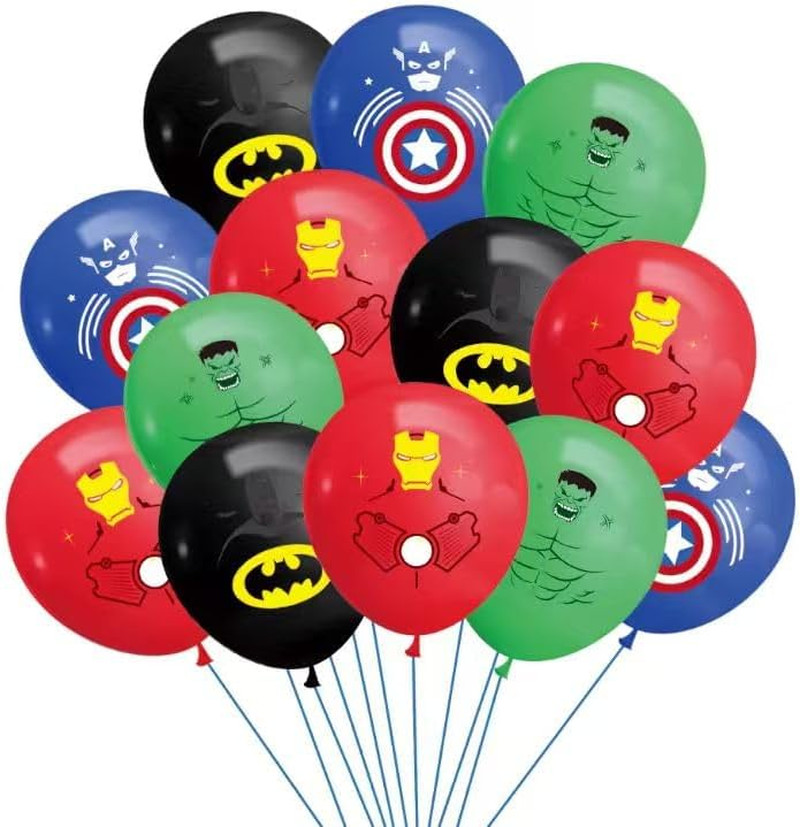 46Pcs Superhero Birthday Party Supplies, Avengers Party Decorations Set Include