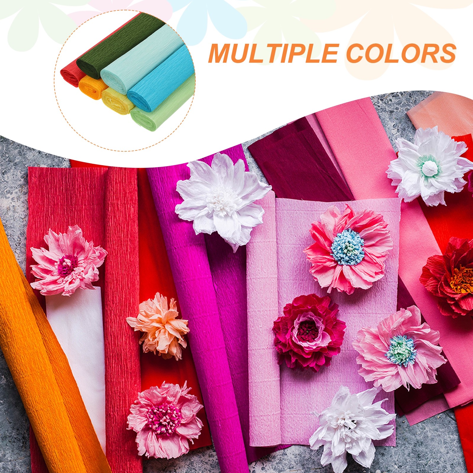 Crepe Paper, 7.9ft Long 20 Inch Wide Light Pink Crepe Paper Roll