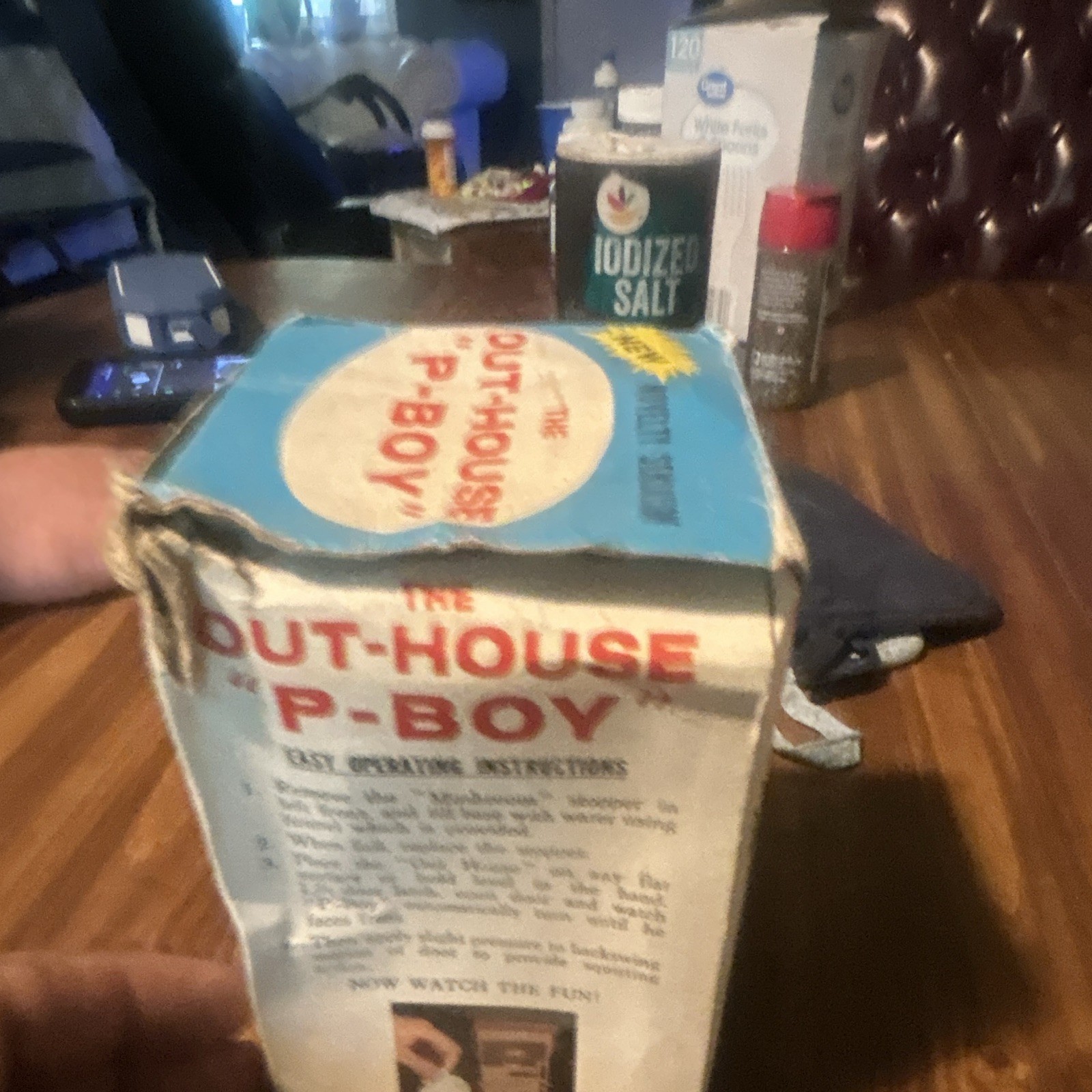 The Out-House P-Boy Novelty Gag Toy, Toilet Humor Theme, Green