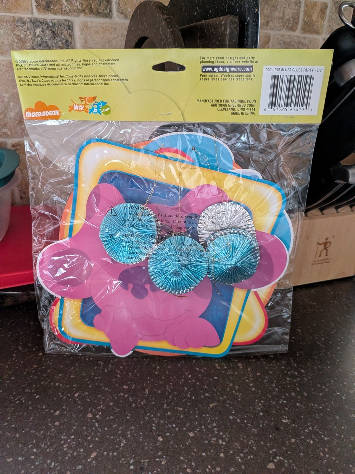 DesignWare Blue’s Clues Hanging Decorations Party Blue Magenta Mailbox