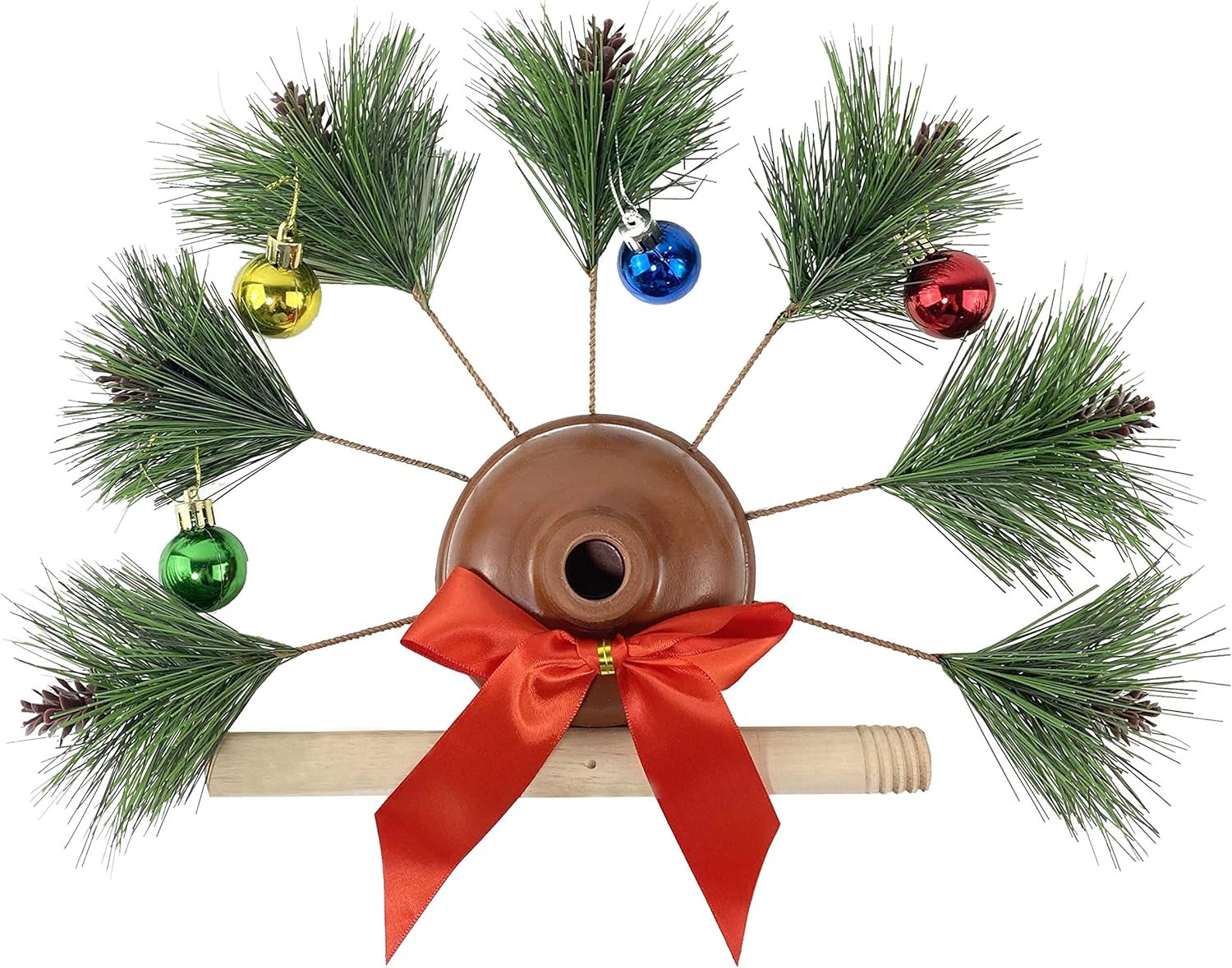 Christmas Tree Plunger Funny Gag Gift Hilarious Toilet Humor White Elephant Gift