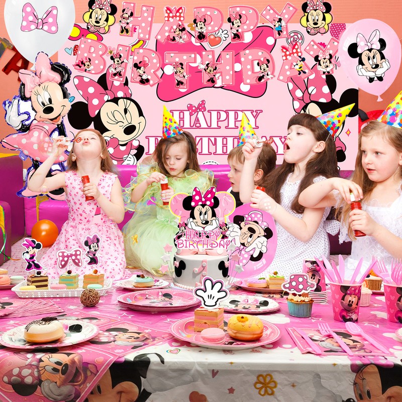 Minnie Mouse Party Supplies 113 Minnie Birthday Party Decoration Balloons Plates