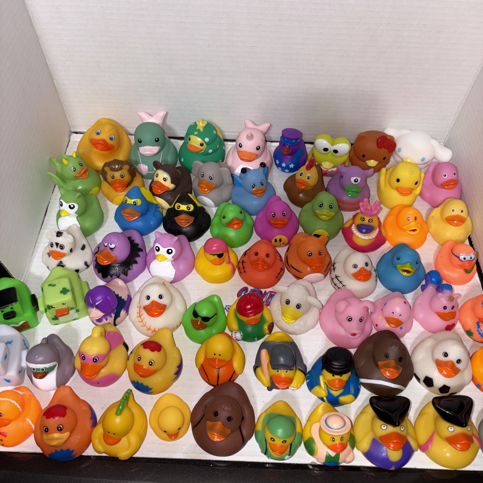Rubber Ducks Duckies Lot Of 60+Jeep Play Ducked Party Favors No Duplicates 1”-3”