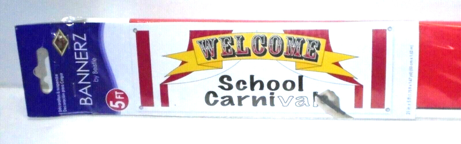 Beistle School Carnival Circus Party Banner Plastic 5 ft. Decoration