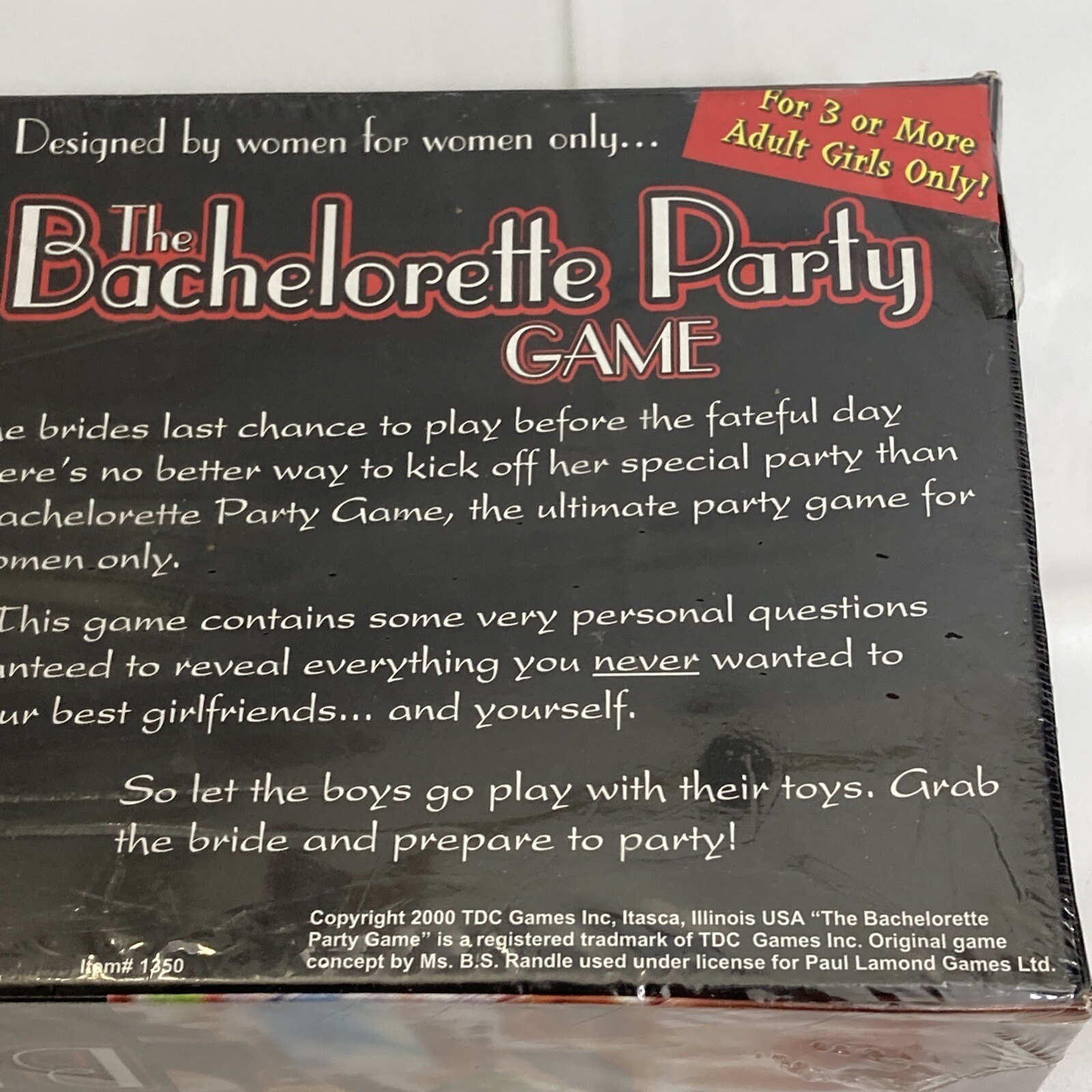 THE BACHELORETTE PARTY GAME FOR 3 OR MORE ADULT GIRLS ONLY! New