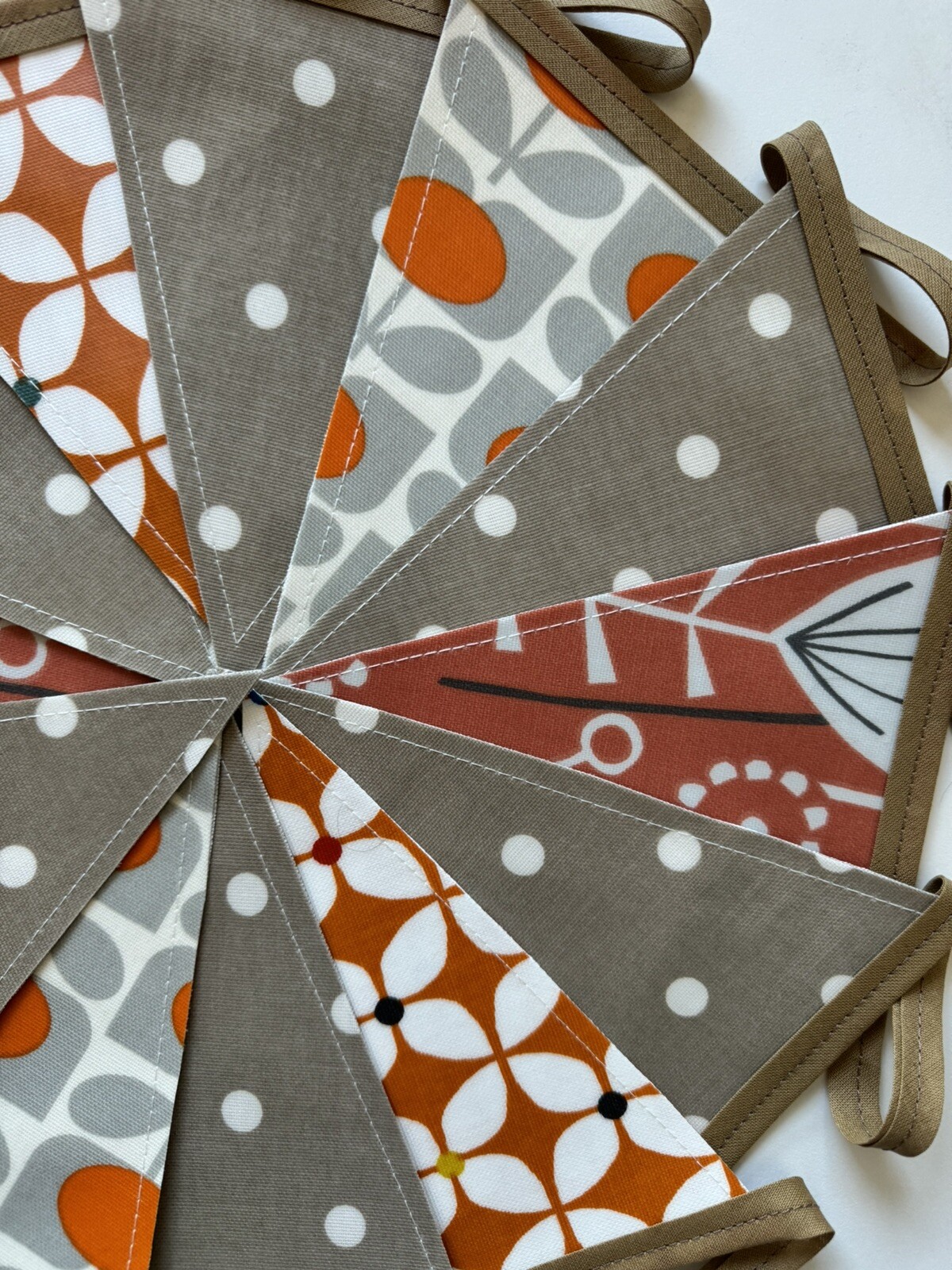 Handmade Oilcloth Bunting – Garden/Home Contemporary – 3 Meters Double Sided