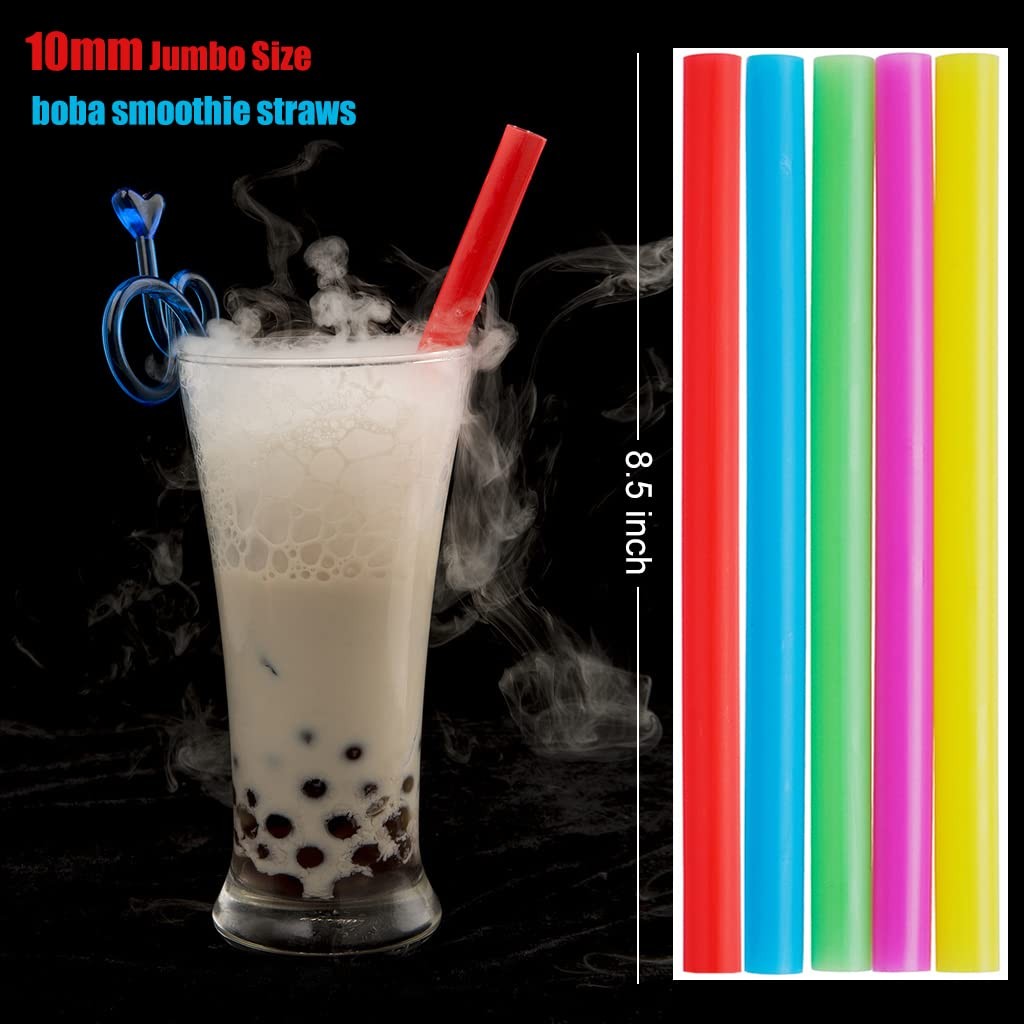 ALINK Assorted Bright Colors Jumbo Smoothie 100 Count (Pack of 1), Mutil