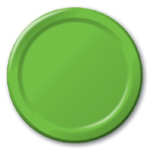 Solid Plates 9″ Lunch 7″ Dessert Red Blue Yellow Green Purple Pink Black Orange
