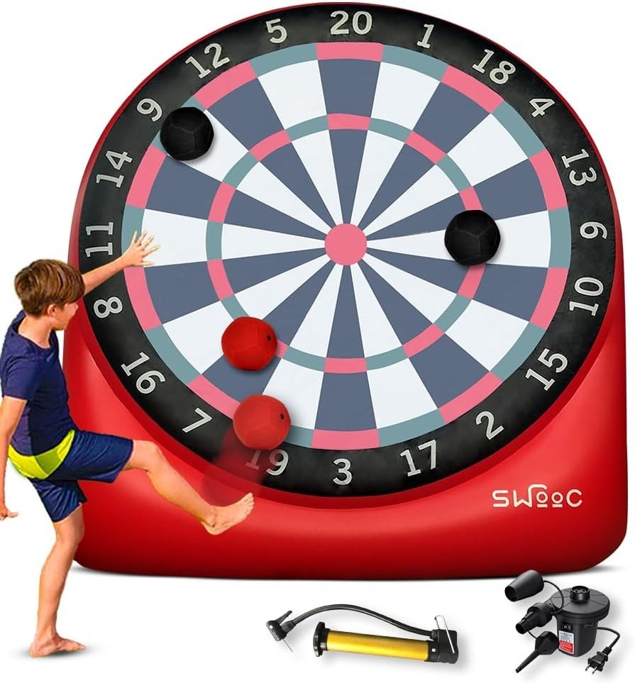 Games – Premium Inflatable Giant Kick Darts (15+ Ways to Play) – Jumbo Soccer Da