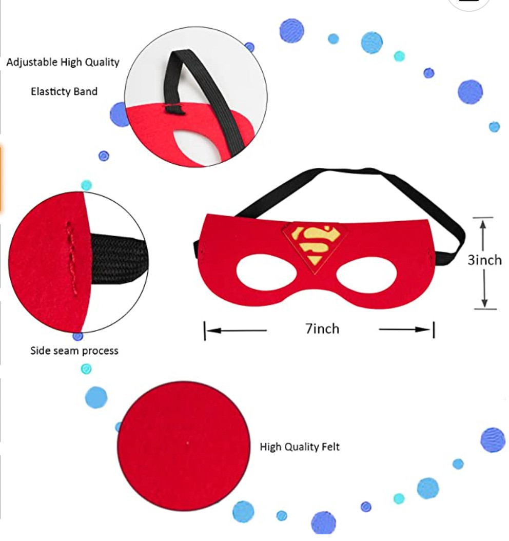 Superhero Masks Party Favors for Kids 36 Pcs Kids Super Hero Cosplay NEW