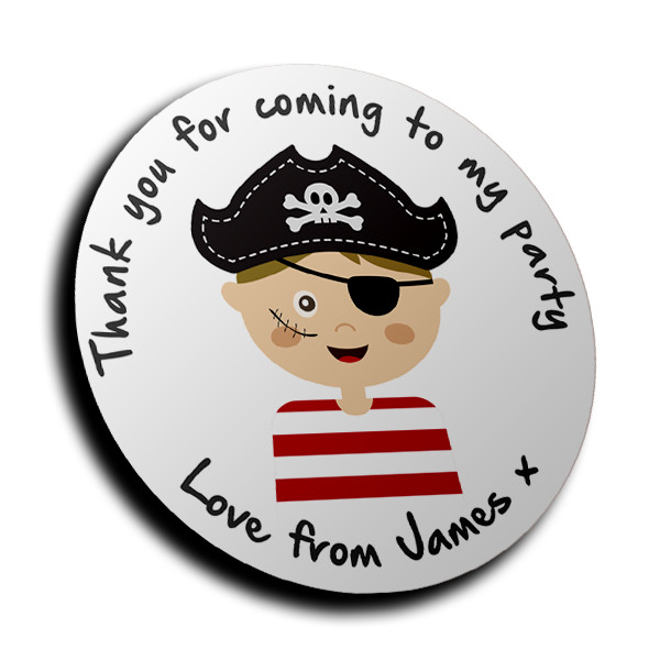Personalised Birthday Party Stickers for Sweet Cones | Matte or Gloss