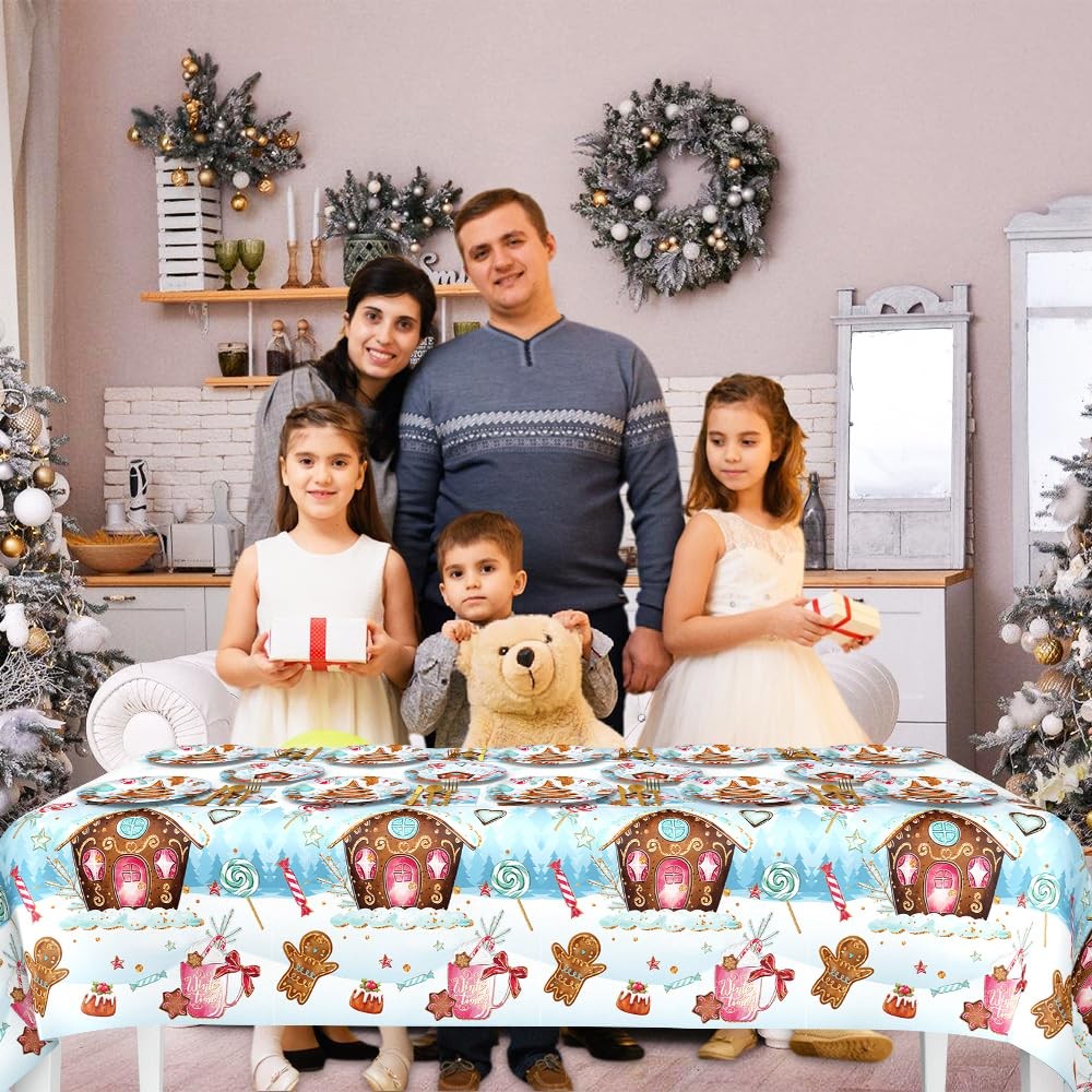 194 PCS Christmas Party Decorations Gingerbread House Cookie Supply 24 Guests