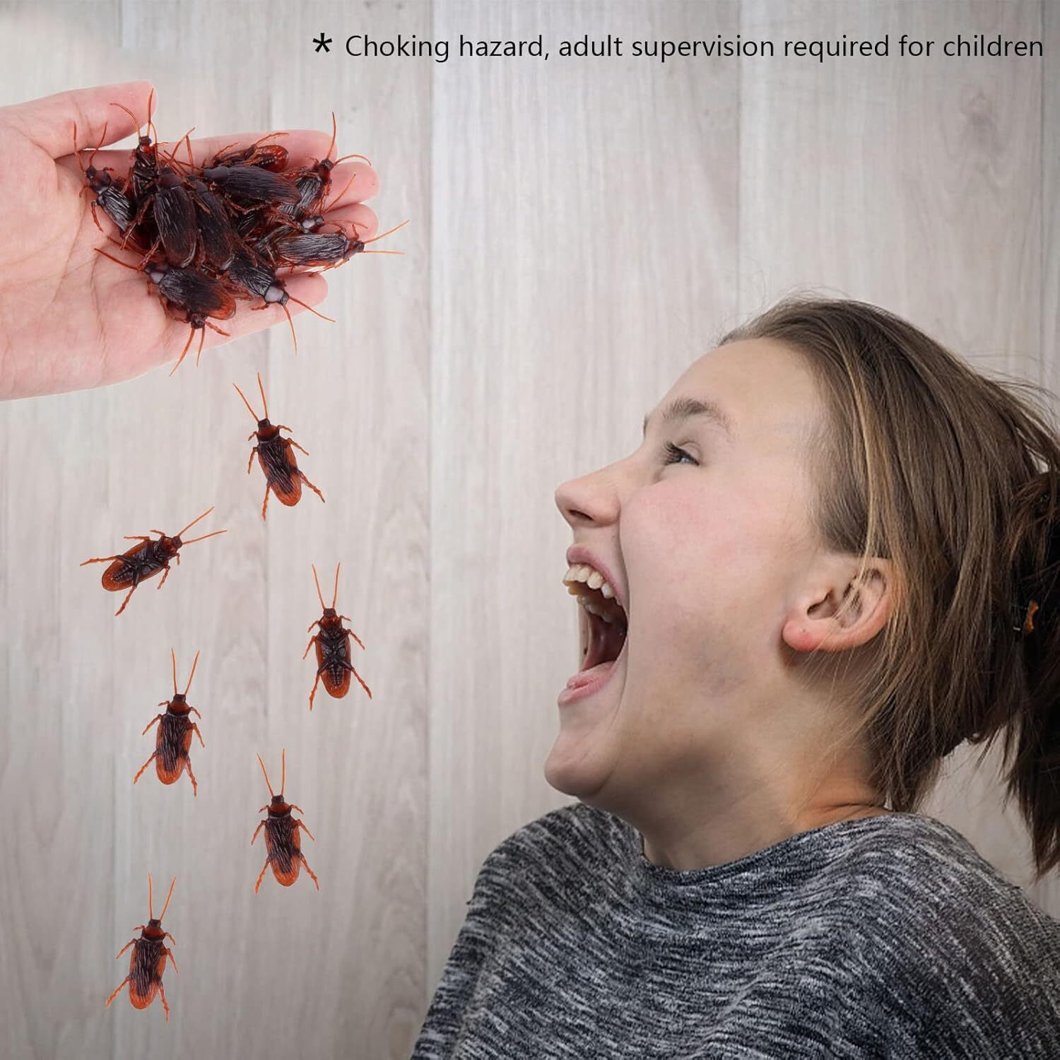 150 PCS Prank Cockroaches Realistic Cock Roach Plastic Fake Creepy Bugs Gag Toy