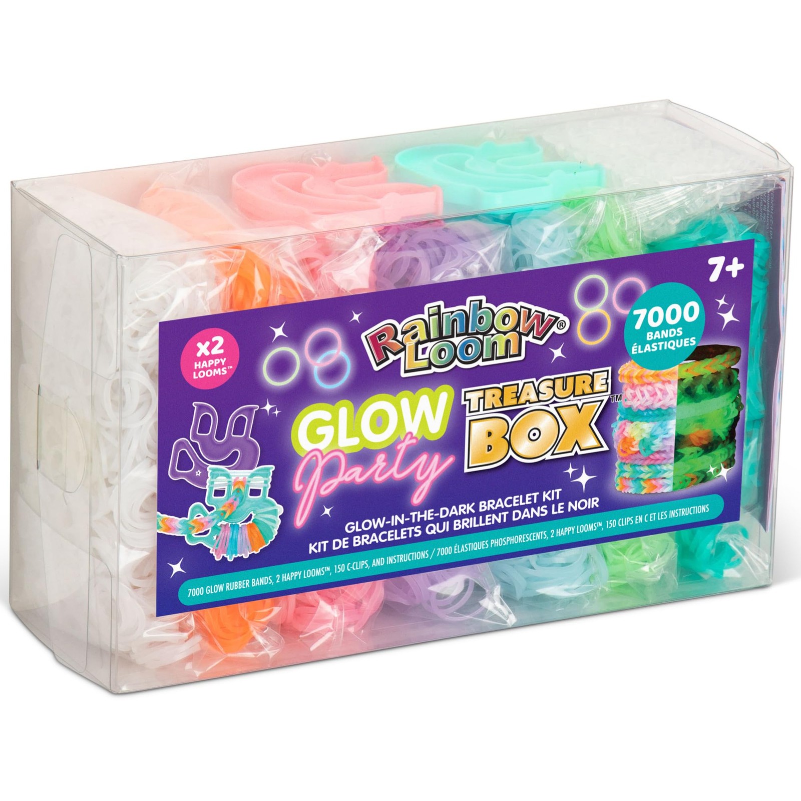 Rainbow Loom: Treasure Box – Glow-in-The-Dark Edition – DIY Standard, multi