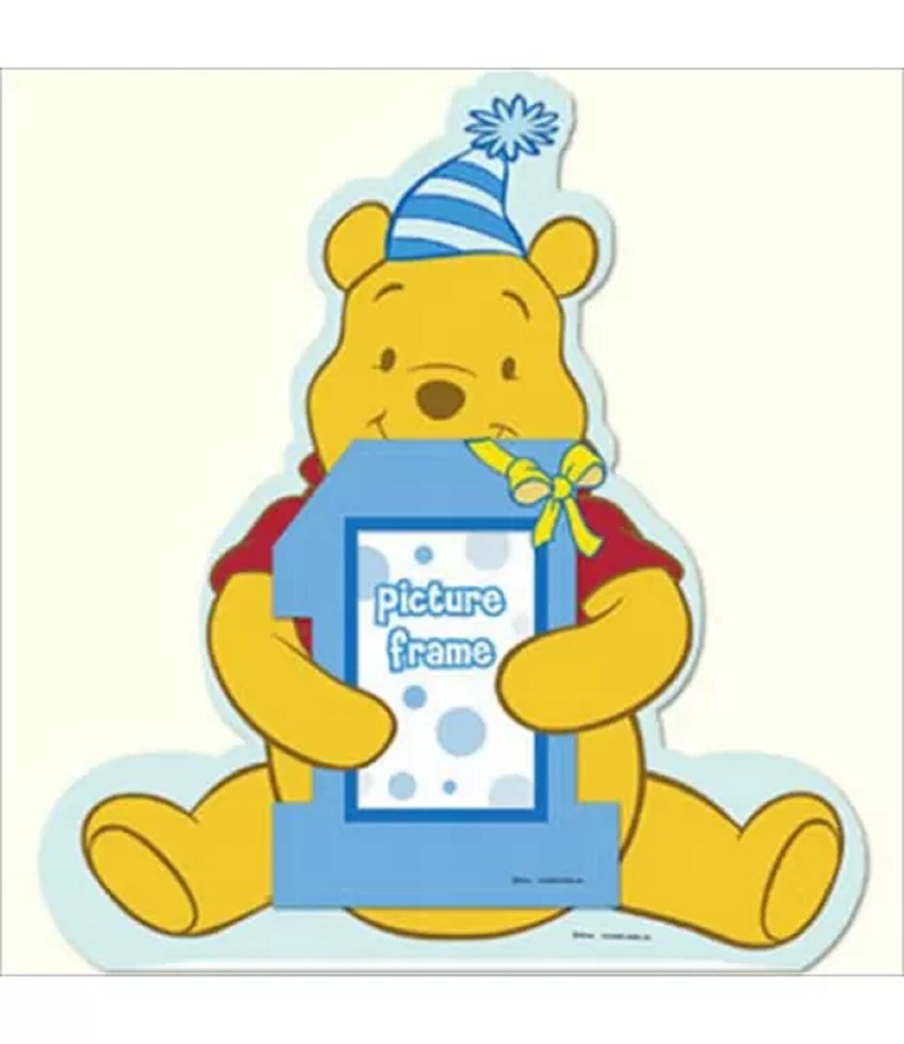 Winnie the Pooh 1st Birthday Boy Blue Party Table Decoration Photo Centerpiece