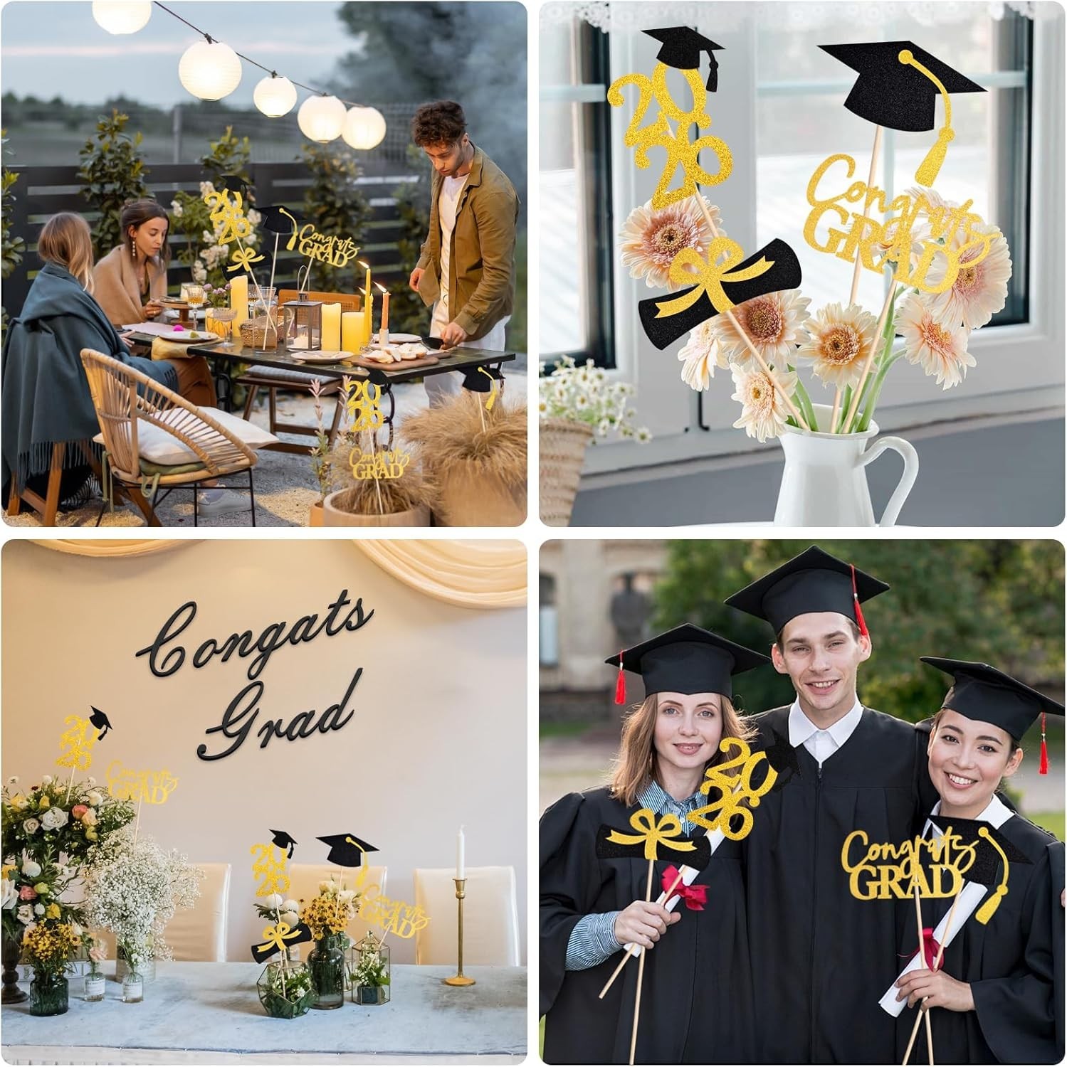 20 PCS 2026 Graduation Party Decorations Set,Class of 2026 Double Sided Gradu…