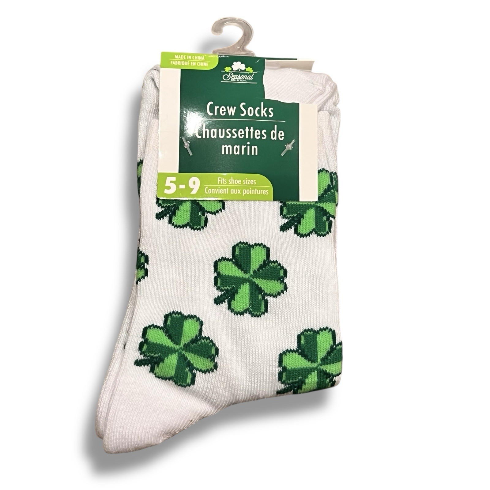 St. Patrick’s Day Socks NEW! Unisex Adult – One Size Shamrock Lucky Green A-7