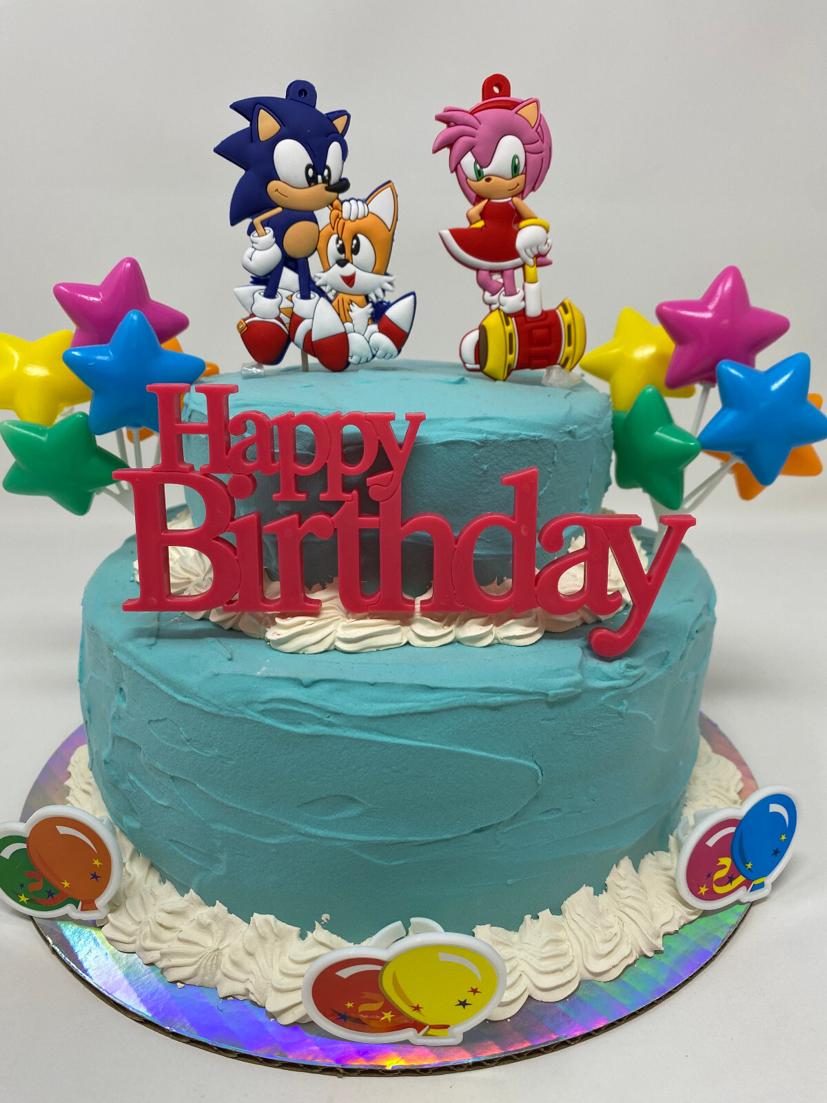 Sonic the Hedgehog Birthday Cake Topper Set ~ BRAND NEW ~ Ships Out Next Day