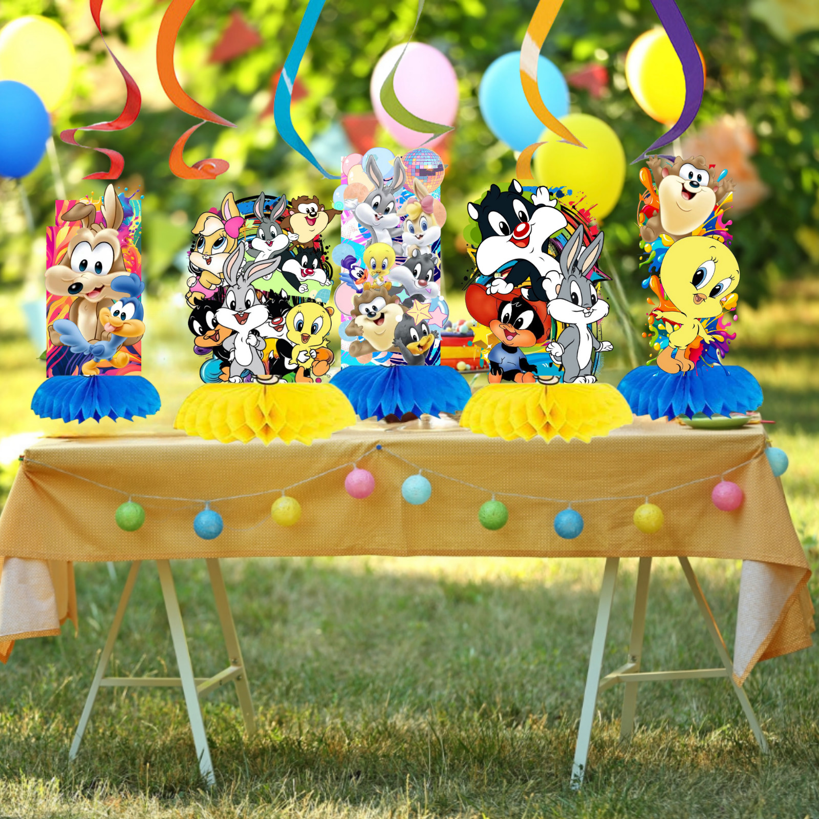 baby Looney tunes toons birthday party supplies favor centerpiece decoration