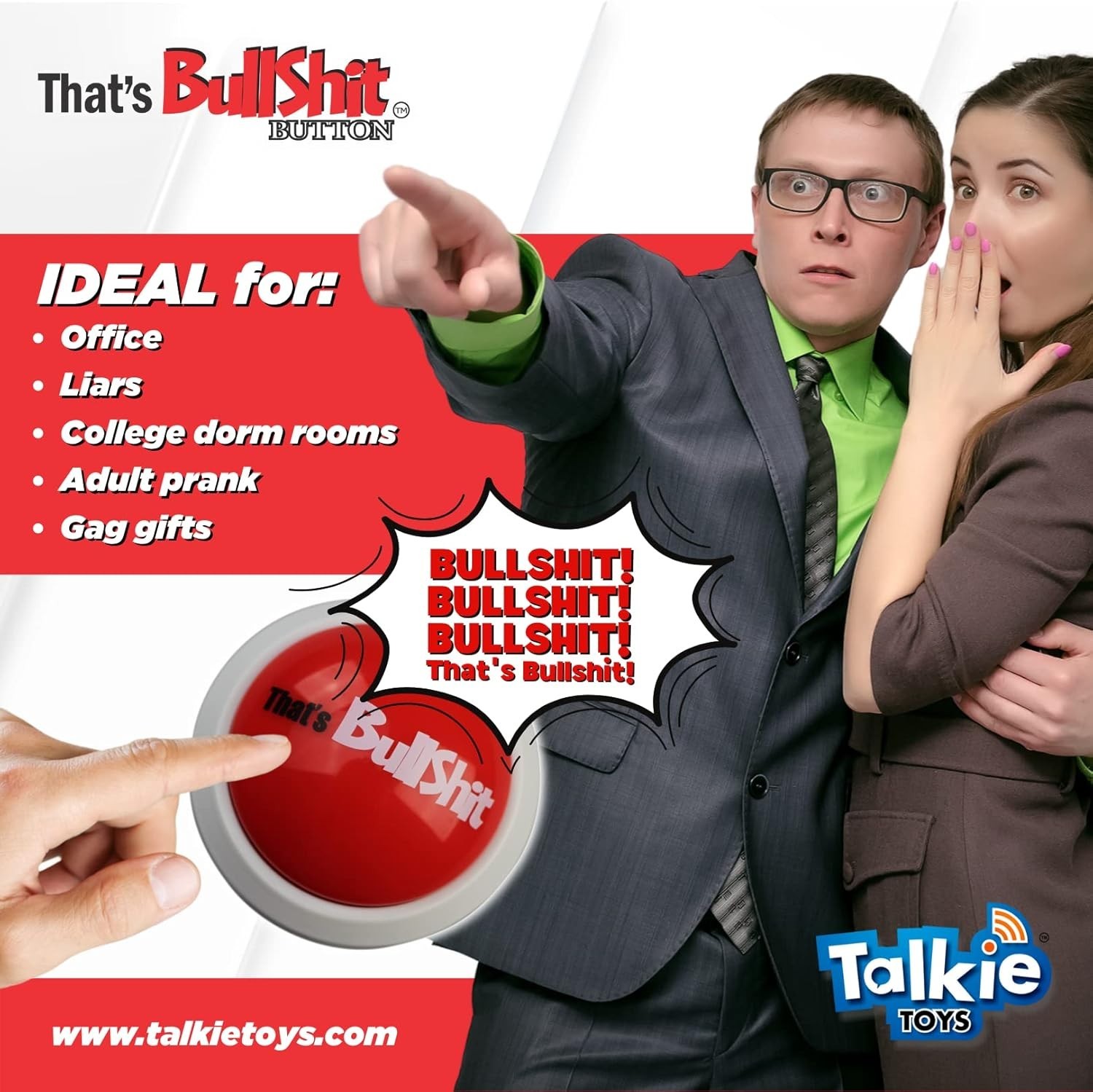 8-Function Laugh Activated Talking Button – Perfect for Adult Gag Gifts
