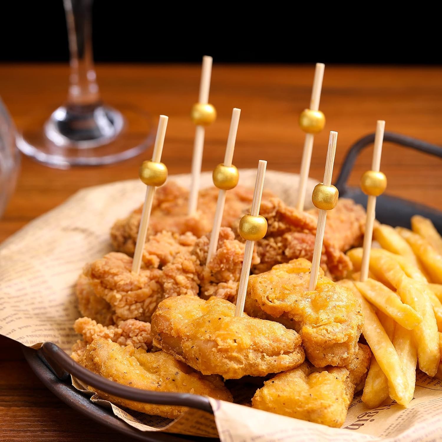 200 Pcs Cocktail Picks, 4.7 Inch Toothpicks for Appetizers, Bamboo Cocktail