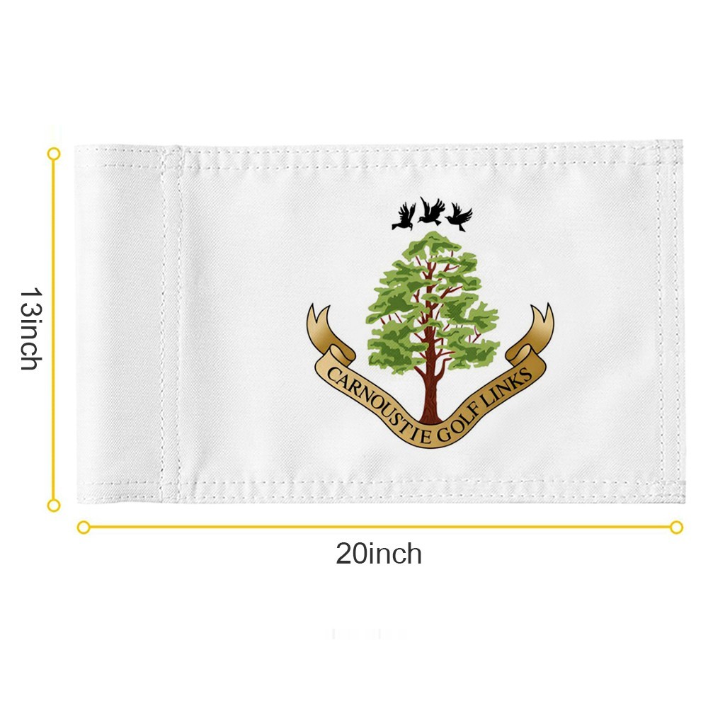 CARNOUSTIE GOLF LINKS PGA TOUR Golf Pin Regulation Tube Flag 13x20Inch
