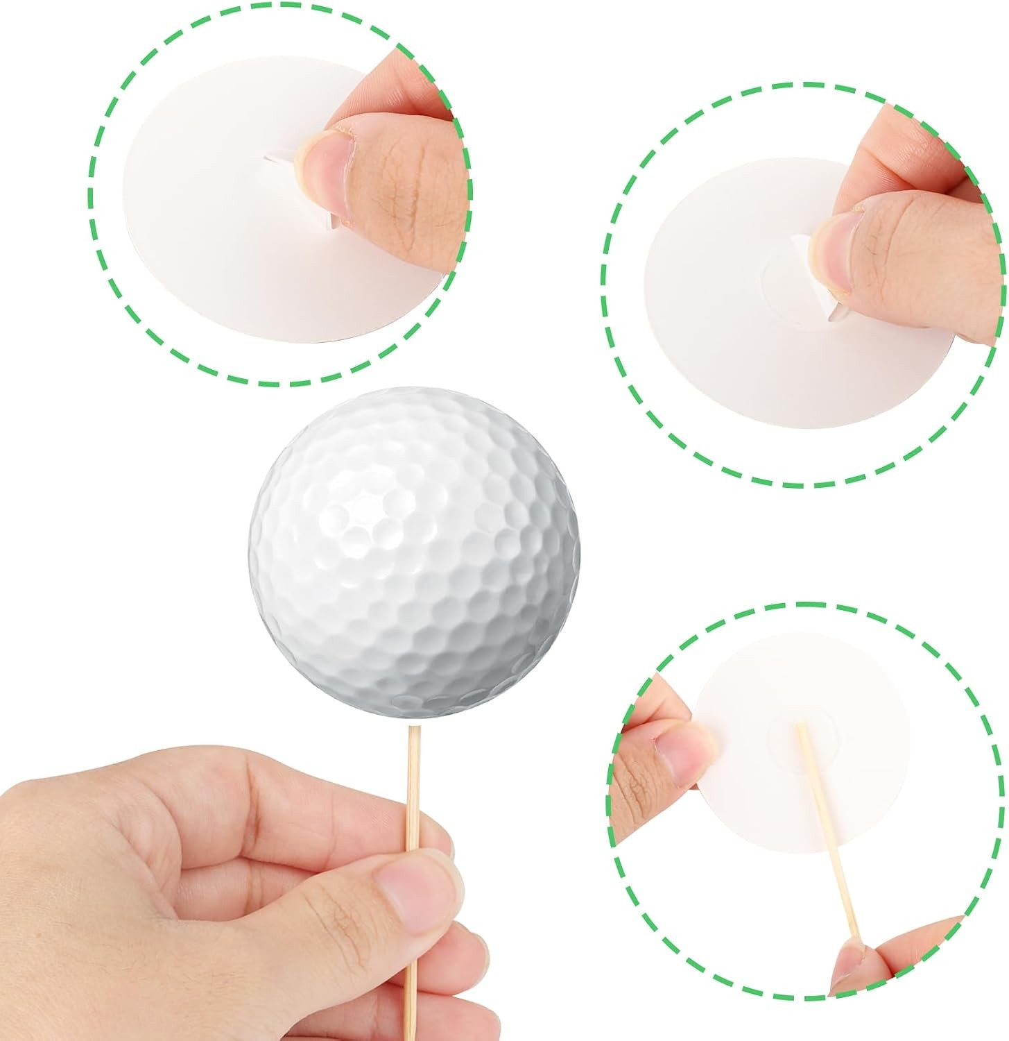 40 Pcs Golf Cupcake Toppers, Sports Birthday Party Decorations for Boys