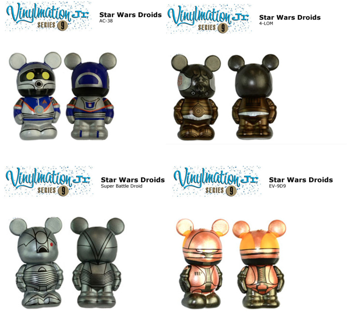 4x Disney Park Authentic Party Favors Star Wars Droid Toy+Keychain Sealed Mickey