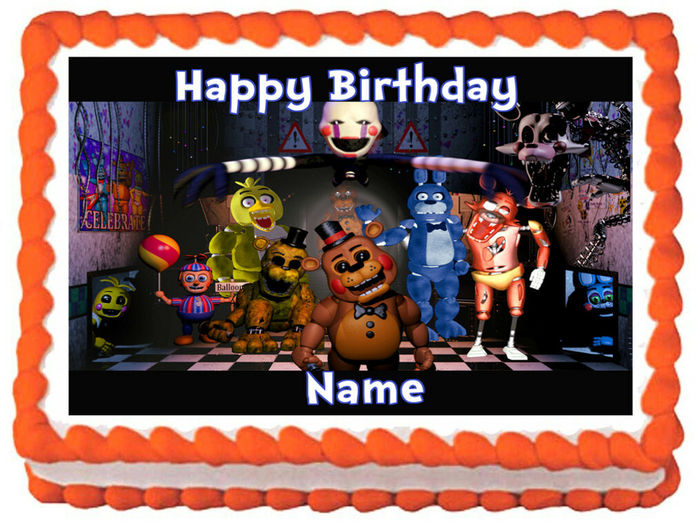FIVE NIGHTS AT FREDDY’S Party Edible Cake topper image decoration