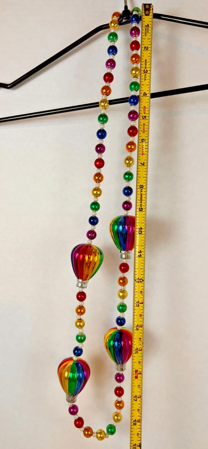 Party Event Beads- Hot Air Balloons Mardi Gras Fantasy Fest Rainbow Colored
