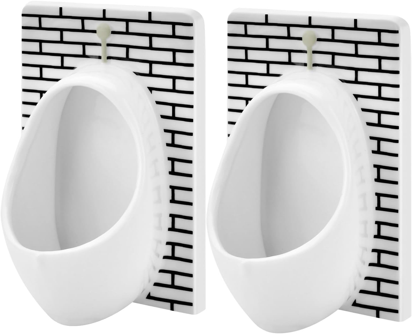 White Elephant Gifts for Adults: Urinal Shot Glasses Set of 2 Odd Funny Gag Gift