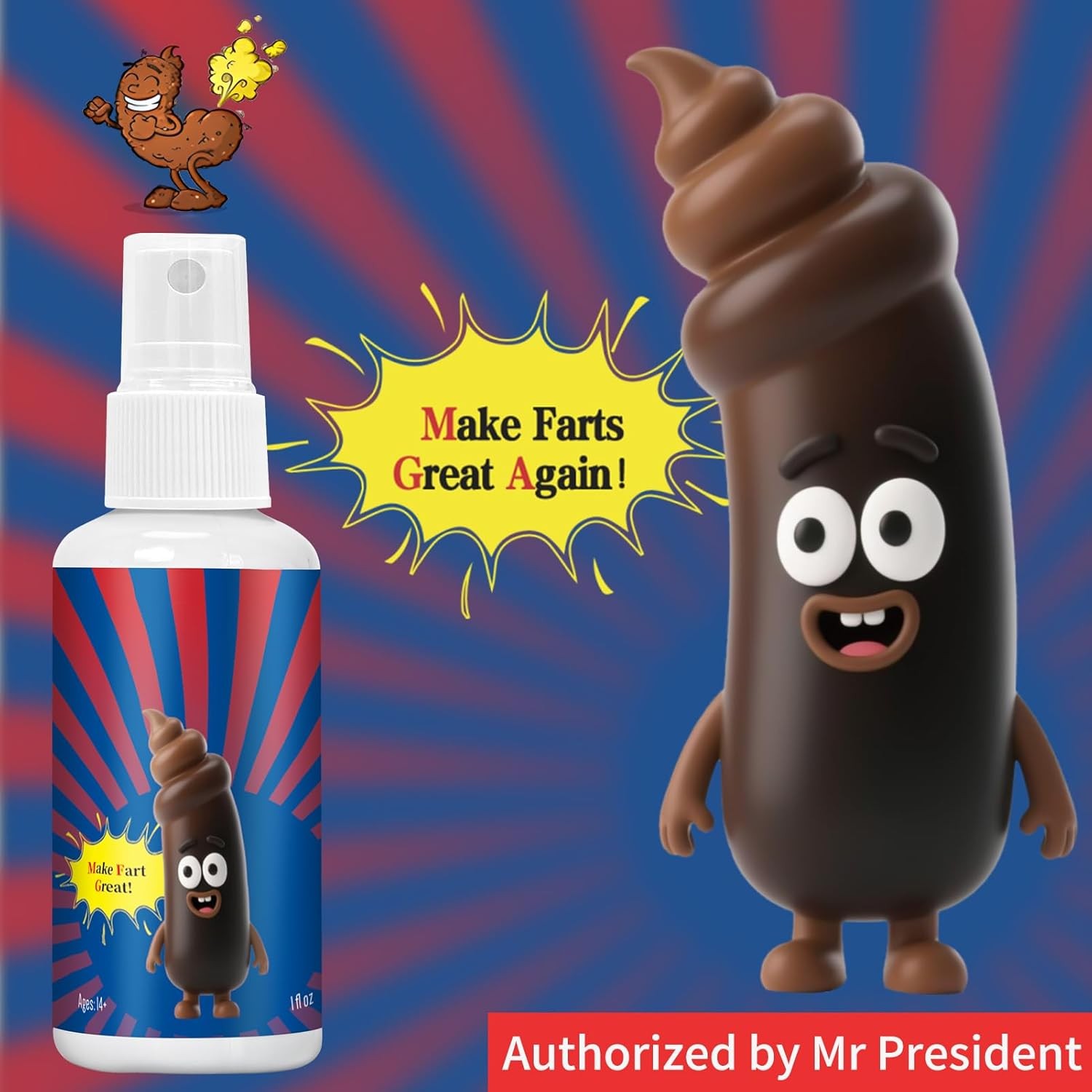 BLUEYE Stink Fart Spray Extra Strong, Cleaner Added,Potent Smell Like Fart Bomb,