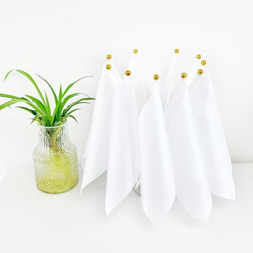 25 Pack Solid Blank Flag Small Mini Plain DIY Flags On Stick, Party White