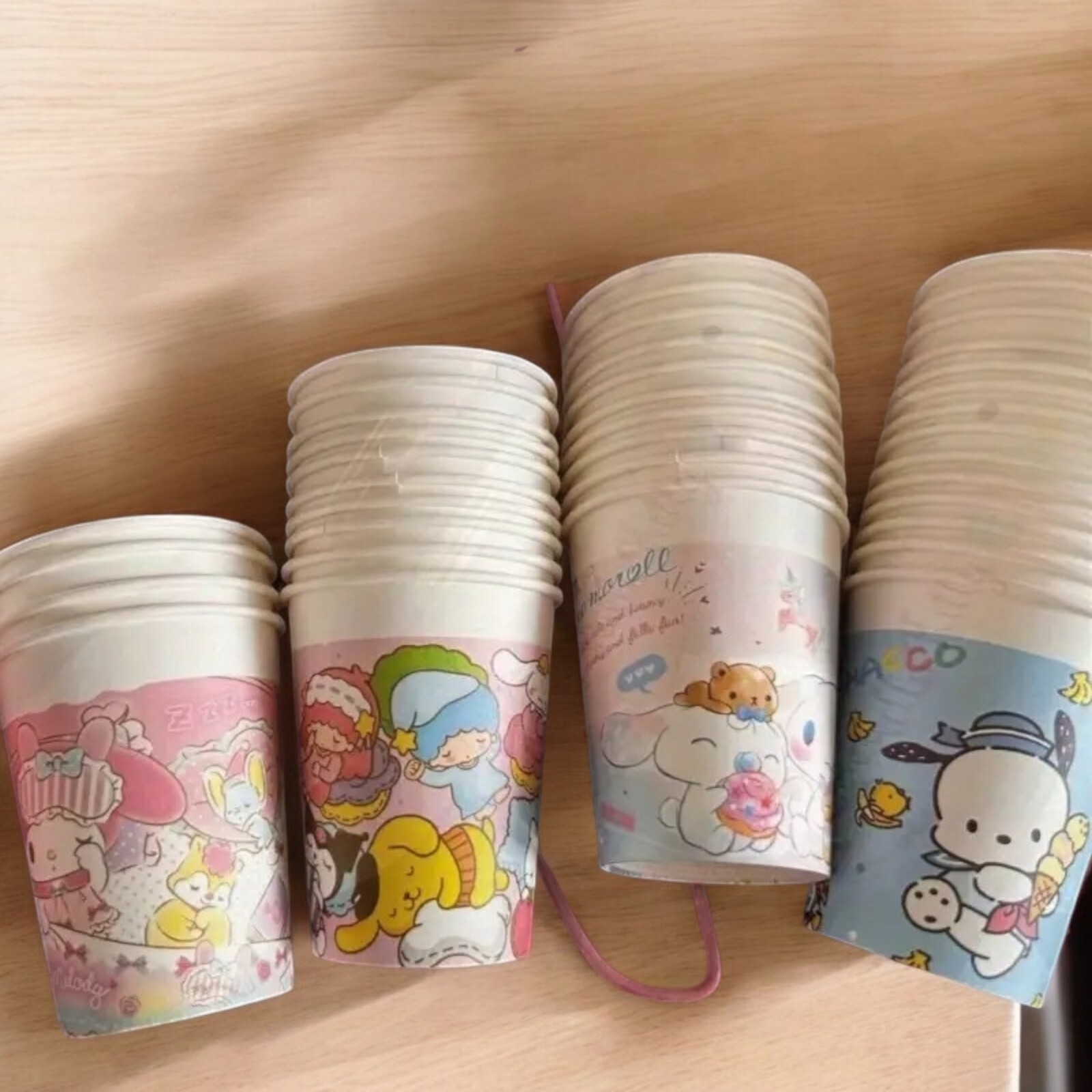 250ml Sanrio Hello Kitty 50 Pc Thick Disposable Paper Cups All Occasion Birthday