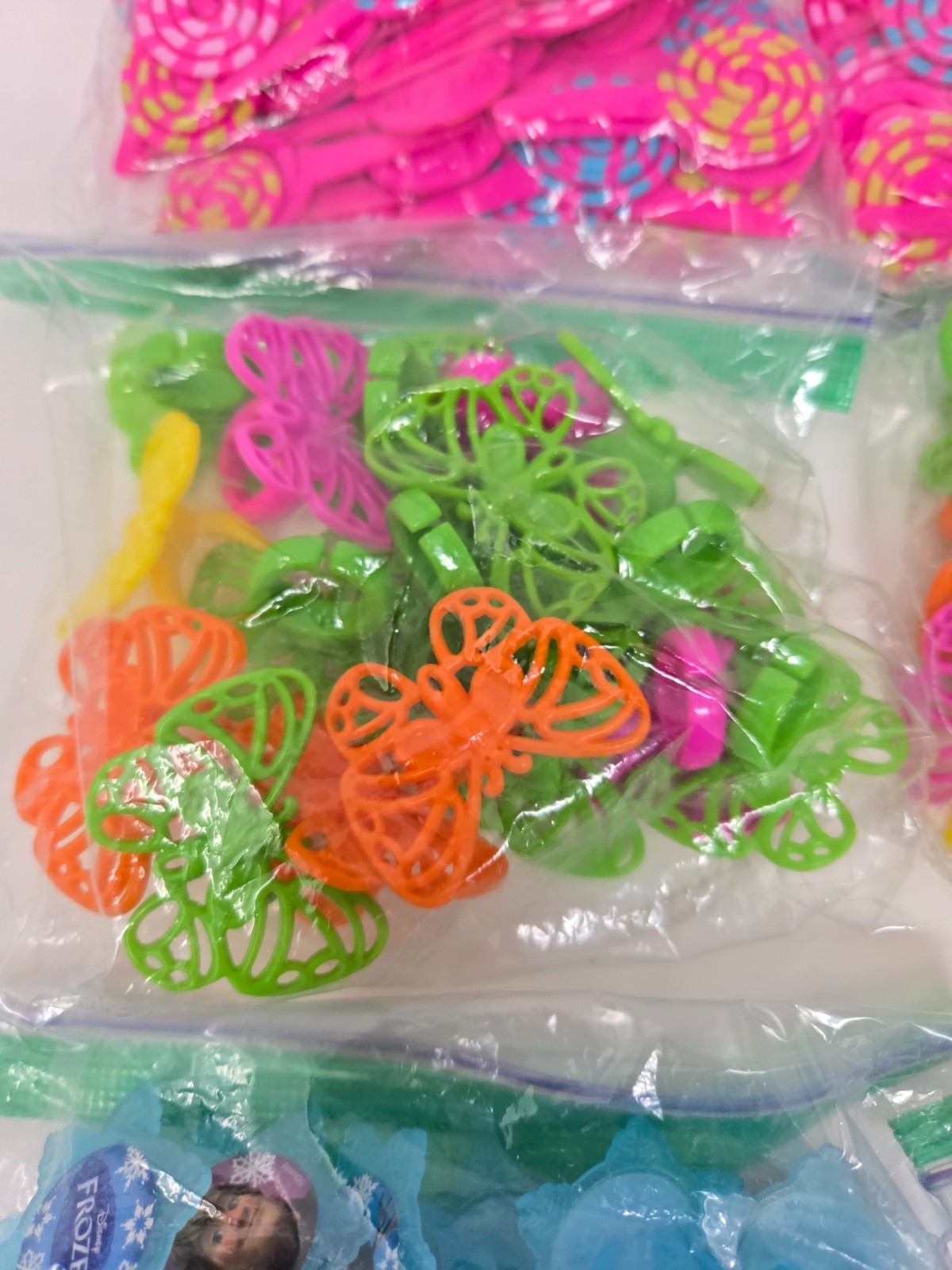 HUGE Vintage LOT of Cake Cupcake Picks Toppers Party Favors Rings Disney LOOK