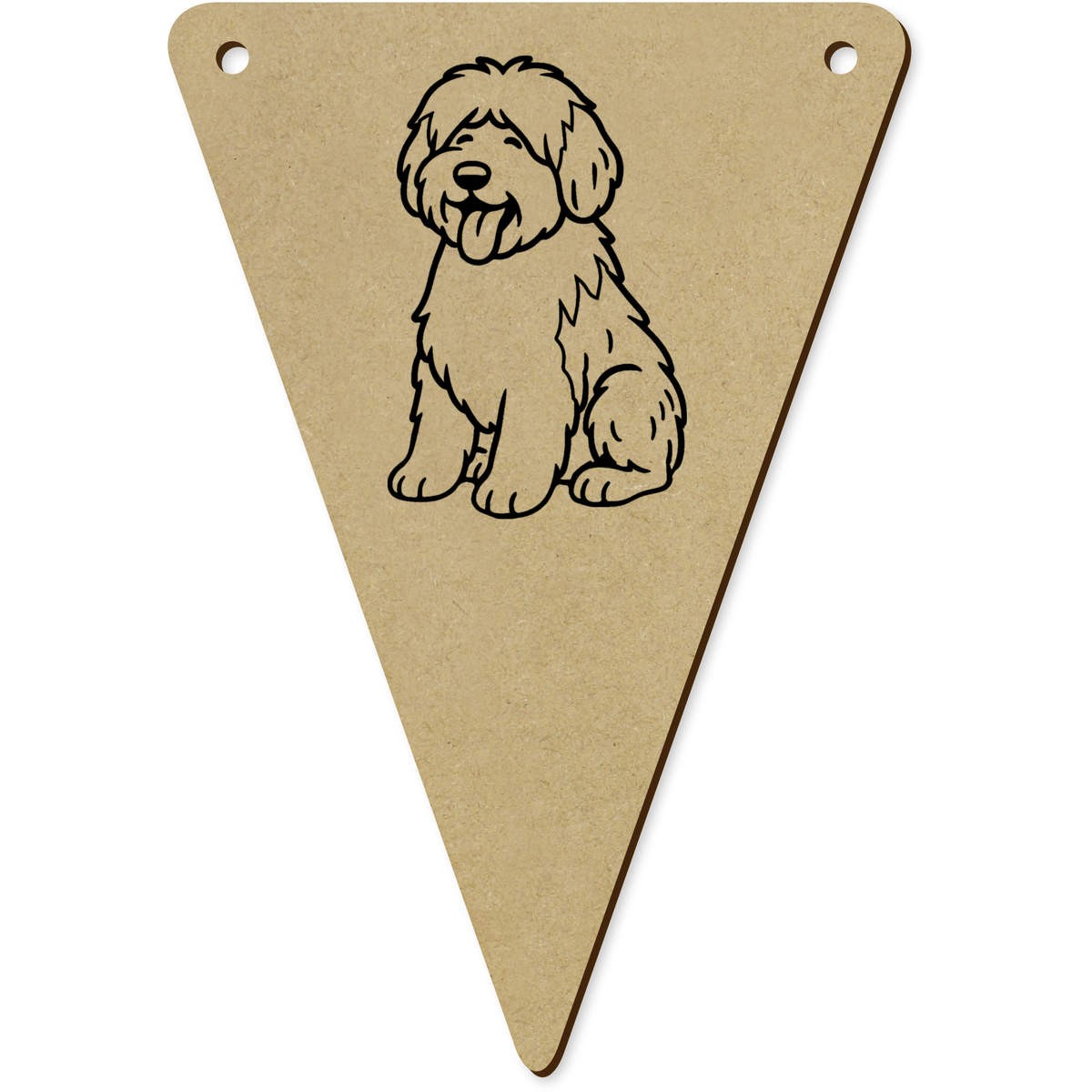 5 x 140mm ‘Old English Sheepdog’ Bunting Pennants / Flags (BN00091177)